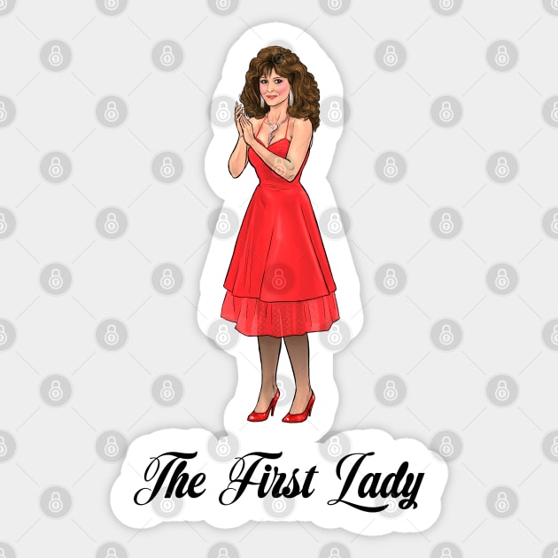 The First Lady - 1987 Sticker by PreservedDragons
